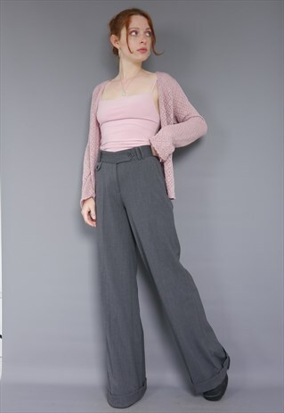 VINTAGE 90S DEADSTOCK WIDE LEG HIGH WAISTED TROUSERS PANTS