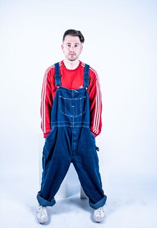 VINTAGE DUNGAREES IN BLUE DENIM
