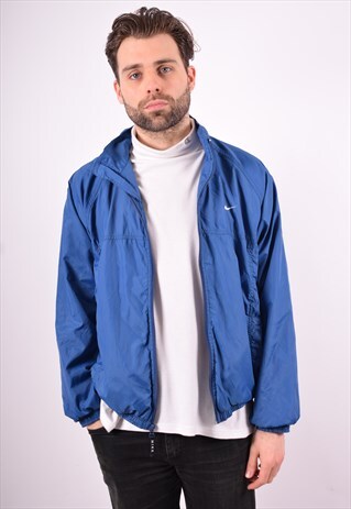 NIKE MENS VINTAGE JACKET MEDIUM BLUE 90'S