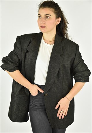 VINTAGE 90'S EVAN PICONE BLACK BLAZER SIZE 20