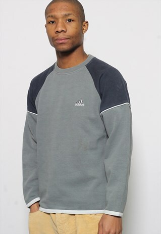 VINTAGE ADIDAS LOGO SWEATSHIRT BLUE