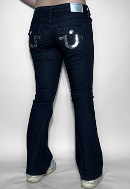 True Religion bootcut vintage jeans y2k blue embroidered 