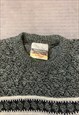 VINTAGE KNITTED JUMPER ABSTRACT PATTERNED KNIT SWEATER