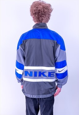 Vintage Nike Spell Out Jacket Striped Large