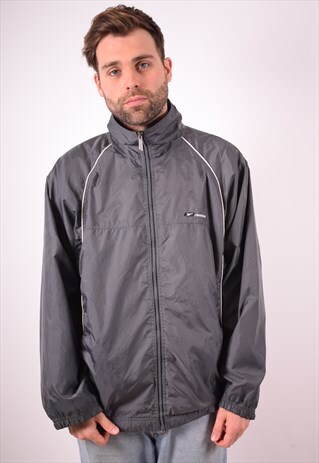 REEBOK MENS VINTAGE TRACKSUIT TOP JACKET LARGE GREY 90S