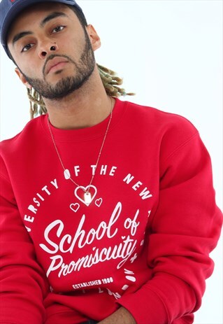 SCHOOL OF PROMISCUITY RED SWEATSHIRT