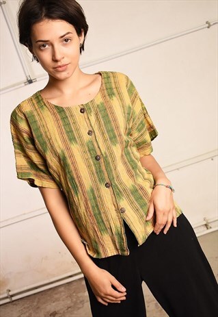 90'S RETRO JAZZY BOHO FESTIVAL SHIRT TOP