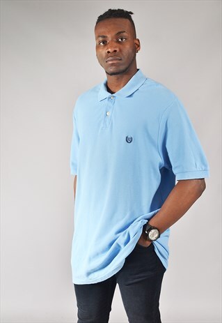 VINTAGE RALPH LAUREN CHAPS POLO SHIRT LIGHT BLUE
