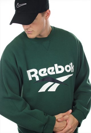 VINTAGE 90S REEBOK SPELL OUT SWEATSHIRT JUMPER