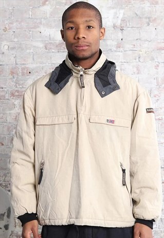 VINTAGE NAPAPIJRI LOGO JACKET BEIGE
