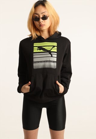 VINTAGE PUMA PRINTED LOGO HOODIE