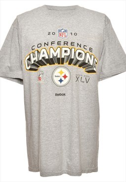 Vintage NFL Grey Sports T-shirt - L