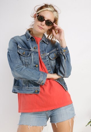 VINTAGE LEE DISTRESSED DENIM JACKET X289