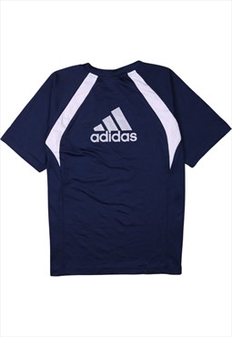 Vintage 90's Adidas T Shirt Crew Neck Short Sleeve Navy Blue