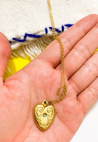 1970'S HEART LOCKET NECKLACE