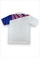 REEBOK VINTAGE 90S WHITE, RED AND BLUE FOOTBALL STYLE SHIRT 