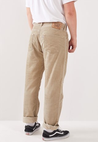 VINTAGE LEVI'S 551 STRAIGHT LEG CORDUROY TROUSERS