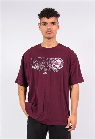 ADIDAS T-SHIRT USA COLLEGE MISSISSIPPI STATE MSU