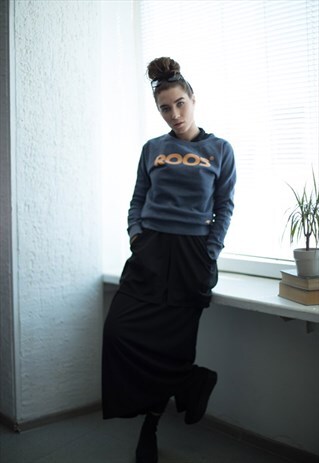 VINTAGE 90'S BLUE/GREY ROUND NECK JUMPER