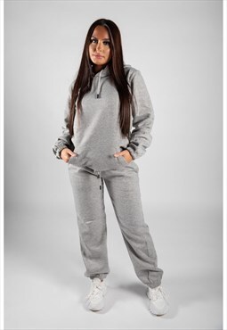 Grey Oversized Hoody And Jogger Tracksuit