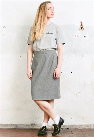 VINTAGE 90S HOUNDSTOOTH PENCIL SKIRT
