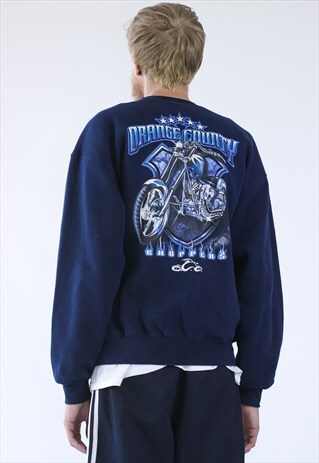 90S VINTAGE MENS ORANGE COUNTY CHOPPERS SWEATSHIRT BIG LOGO