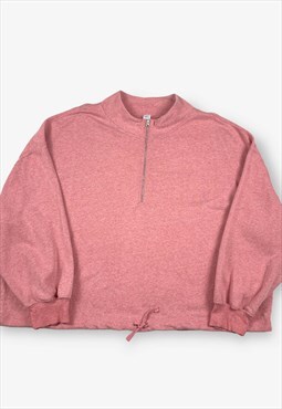 Vintage old navy 1/4 zip batwing sweatshirt pink 2xl BV17003