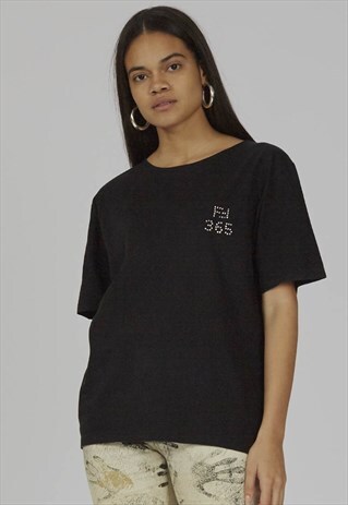 VINTAGE BLACK OVERSIZED DIAMOND OVERSIZED 90'S FENDI T-SHIRT