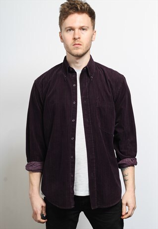 VINTAGE CORDUROY CORD SHIRT PURPLE