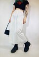 VINTAGE 90S 00S Y2K SATIN SHEER MAXI SLIP SKIRT