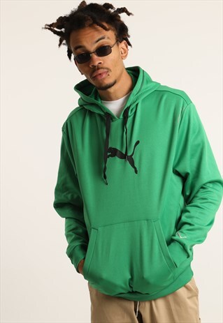 VINTAGE PUMA PRINT LOGO HOODIE