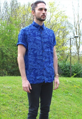 VINTAGE 90S HAWAIIAN USA SHIRT - SMALL - COCKTAIL FESTIVAL