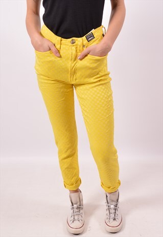VINTAGE VERSACE TROUSERS YELLOW