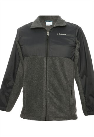 BLACK COLUMBIA FLEECE SWEATSHIRT - L