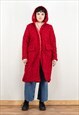 VINTAGE 70S RED SHERPA COAT