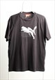 Vintage Puma Crewneck Logo T-shirt Black Size L