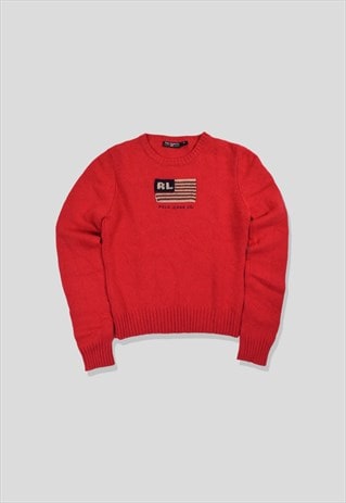 VINTAGE RALPH LAUREN POLO JEANS CO. KNIT JUMPER IN RED