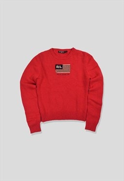 Vintage Ralph Lauren Polo Jeans Co. Knit Jumper in Red
