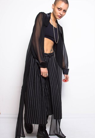 VINTAGE 90S CHIFFON LONG JACKET ID:2064