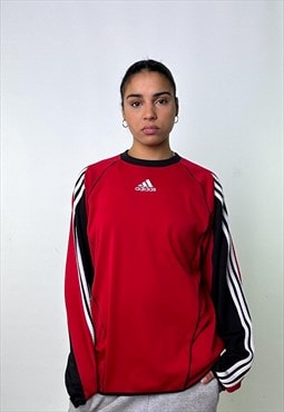 Red y2ks Adidas Centre Logo Sweatshirt