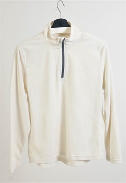 Vintage 00s fleece jumper in white