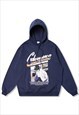 ANIME PRINT HOODIE RETRO JAPANESE CARTOON PULLOVER IN BLACK