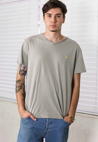 VINTAGE RALPH LAUREN T-SHIRT LOGO 90S L 5.9