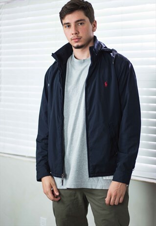 VINTAGE POLO RALPH LAUREN JACKET LOGO 90S L 29.5