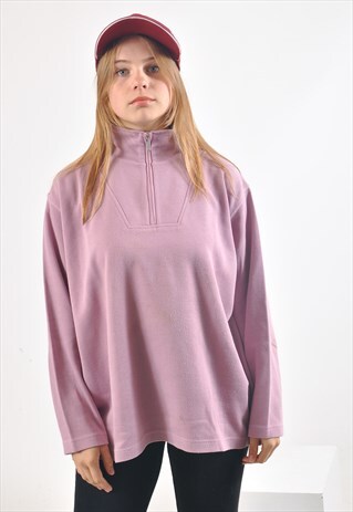 VINTAGE 90'S 1/4 ZIP JUMPER IN LILAC