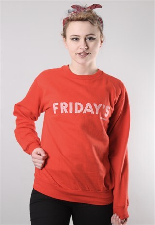VINTAGE FRIDAYS USA PRINT SWEATSHIRT MEDIUM