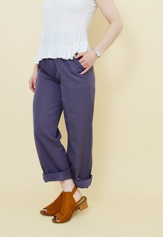 VINTAGE 90S DARK GREY TAPERED TROUSERS