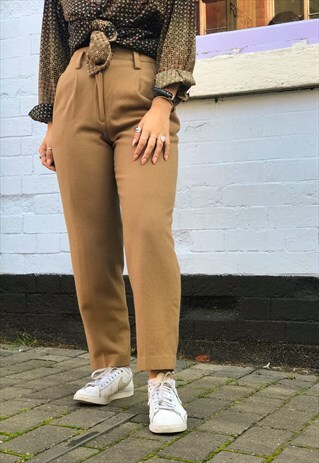 VINTAGE BROWN HIGH WAISTED TROUSERS