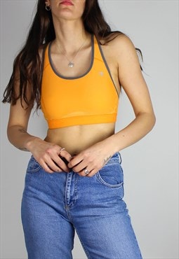 Vintage Champion Bralet Sports Bra Crop Top w Logo Front