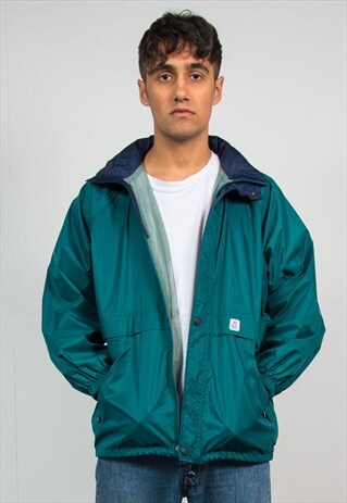 K-WAY WATERPROOF GREEN JACKET CAGOULE